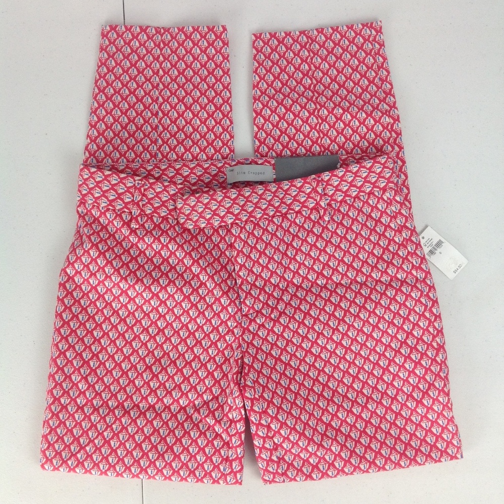 NWT Gap Slim Cropped Ankle Stretch Lantern Pants 0